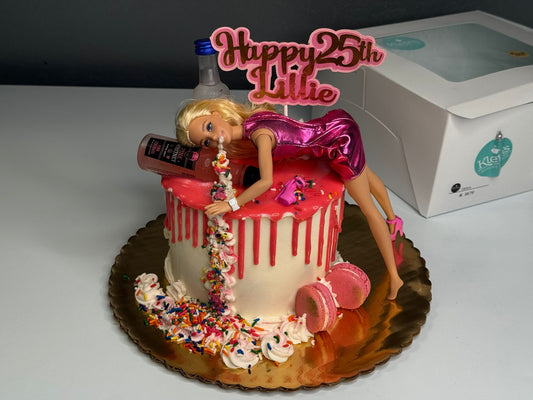 Barbie Drunk Cake