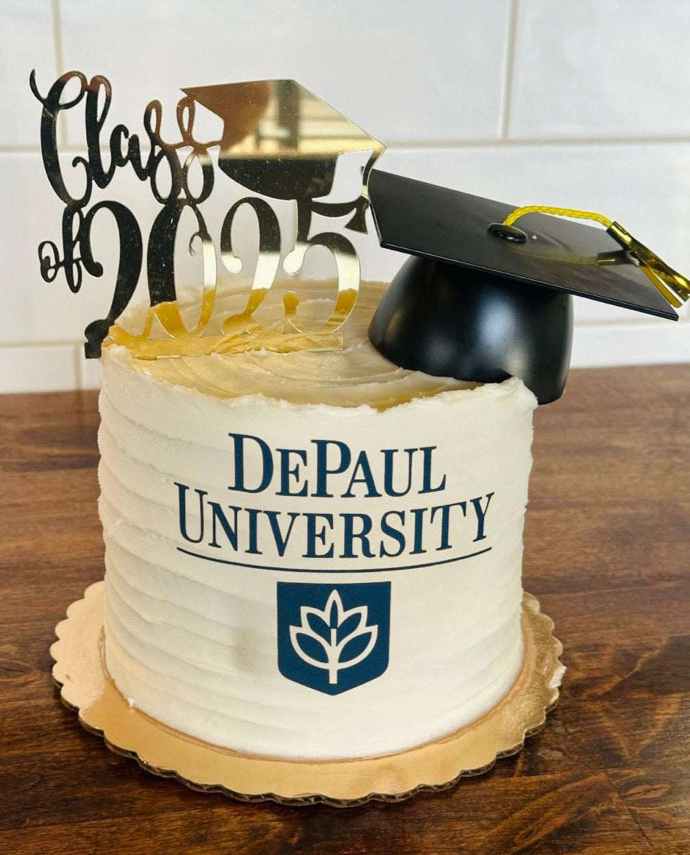 Class of 2025 & Cap DePaul Grad Cake (Best Seller )