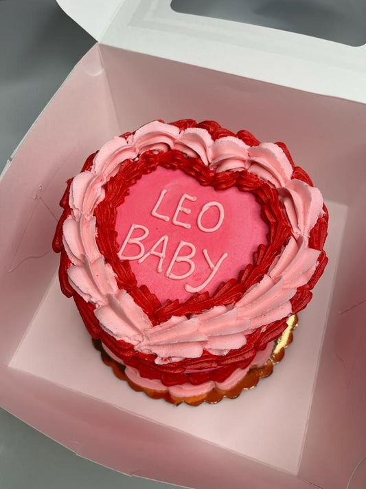 Custom Message Heart Cake