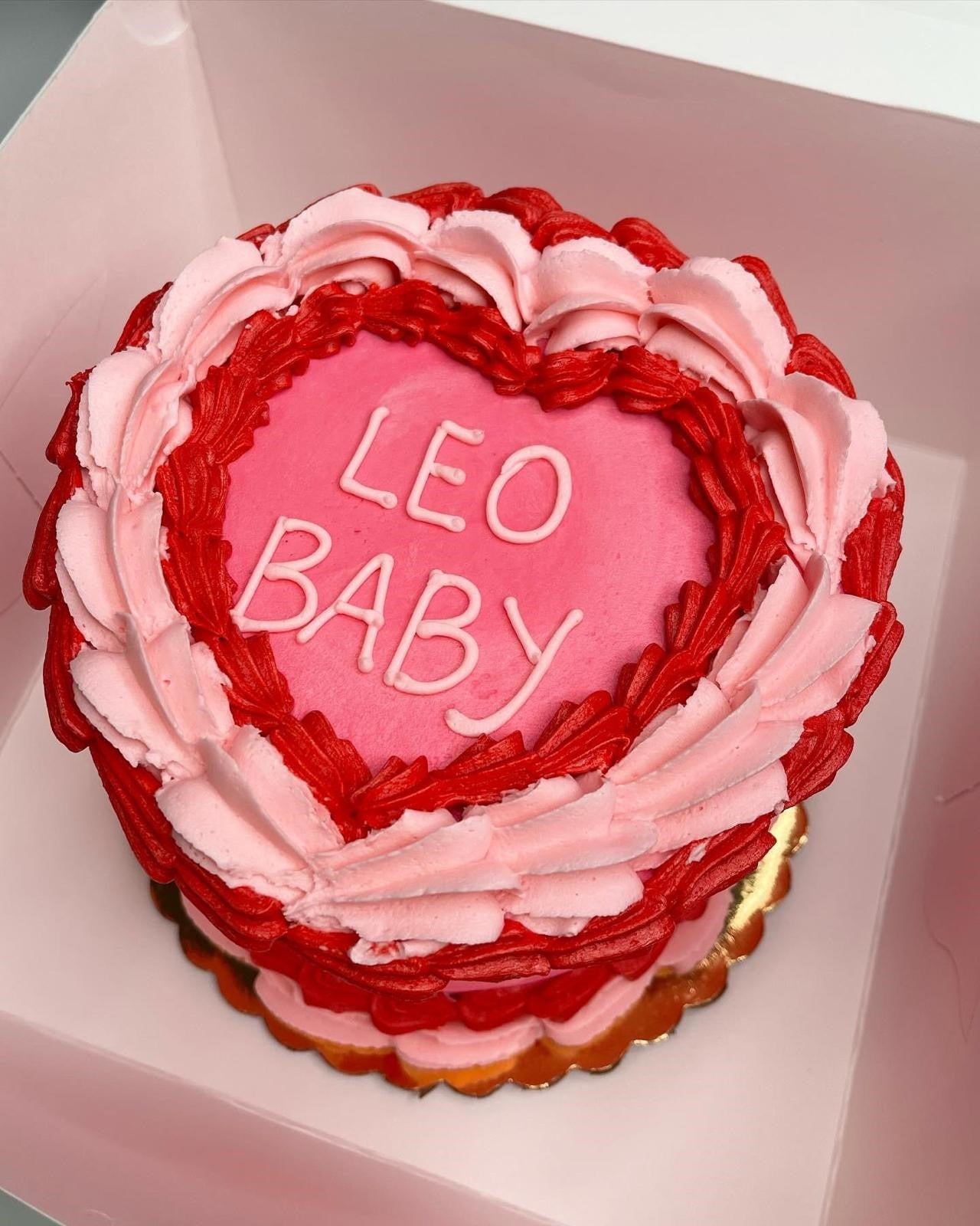 Custom Message Heart Cake