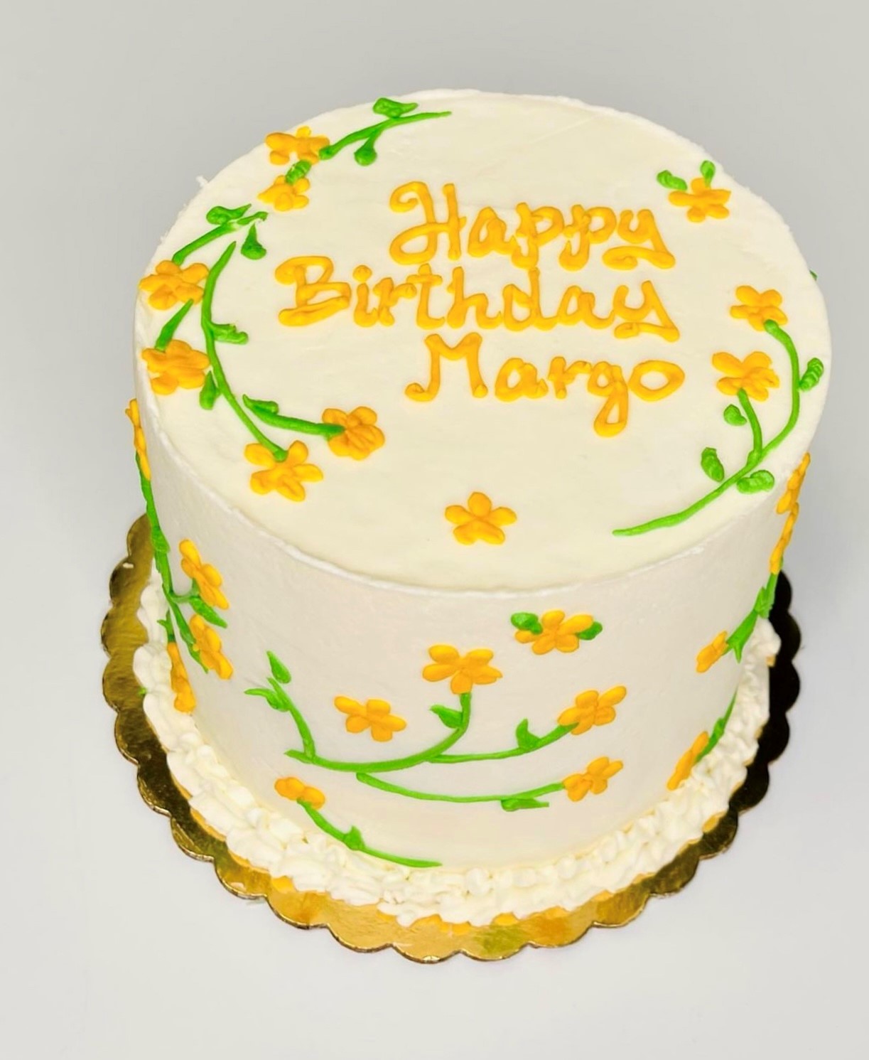Floral buttercream cake