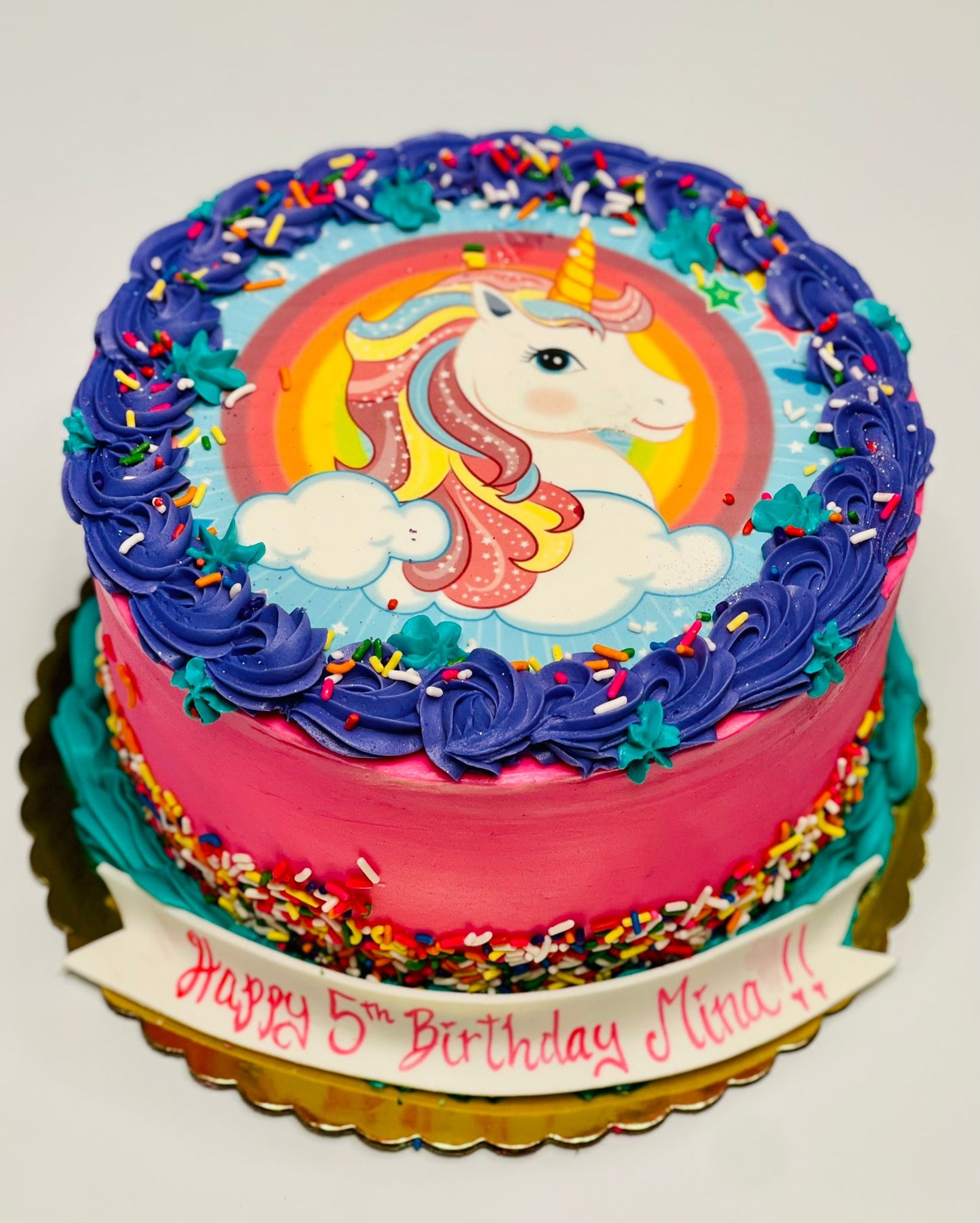 Rainbow Unicorn Cake
