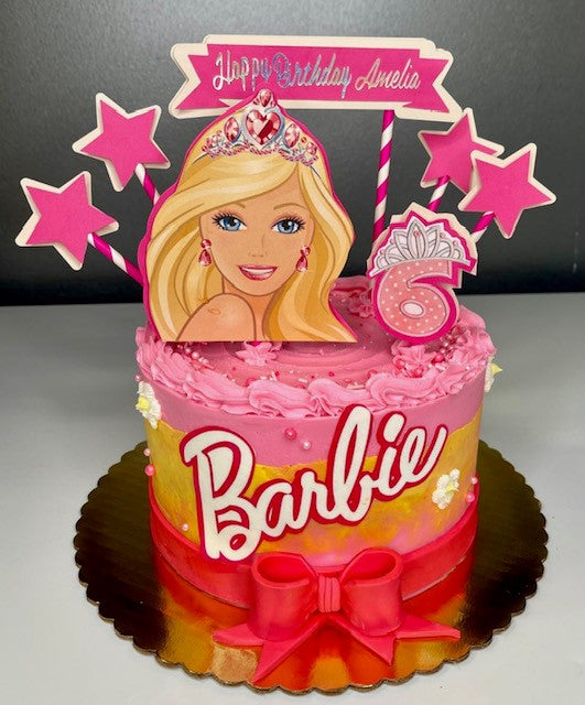 Bolo da Barbie.  Barbie birthday cake, Barbie cake, Pink birthday