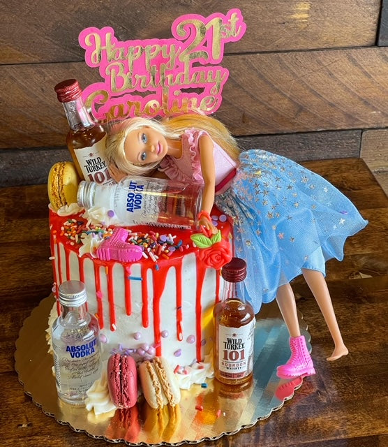 Barbie Drunk Cake