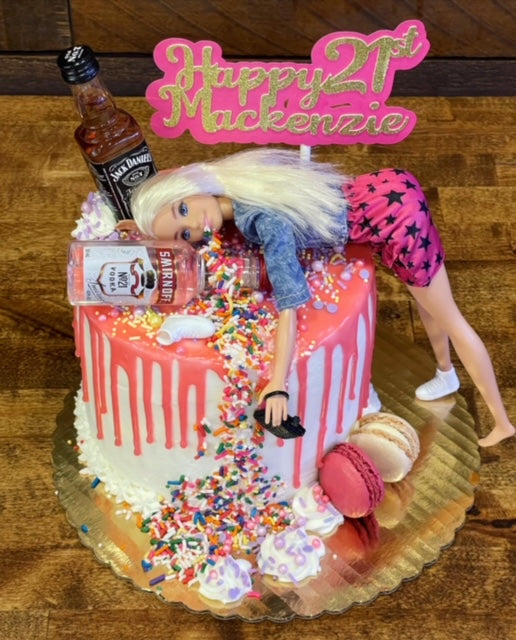 Barbie Drunk Cake