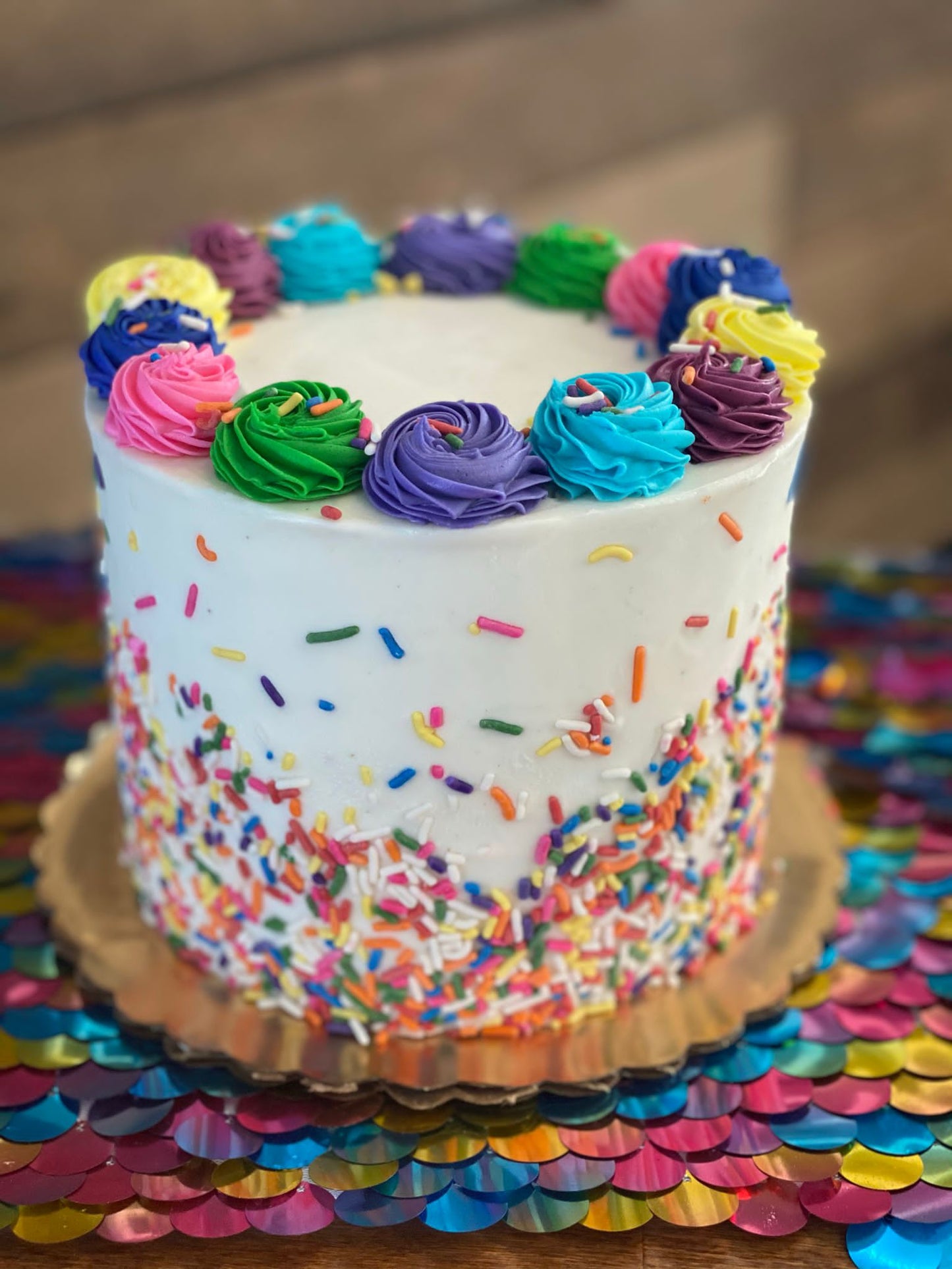 Sprinkles Surprise Cake