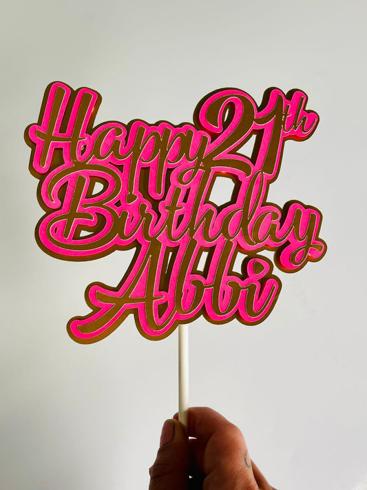 Custom CAKE TOPPER
