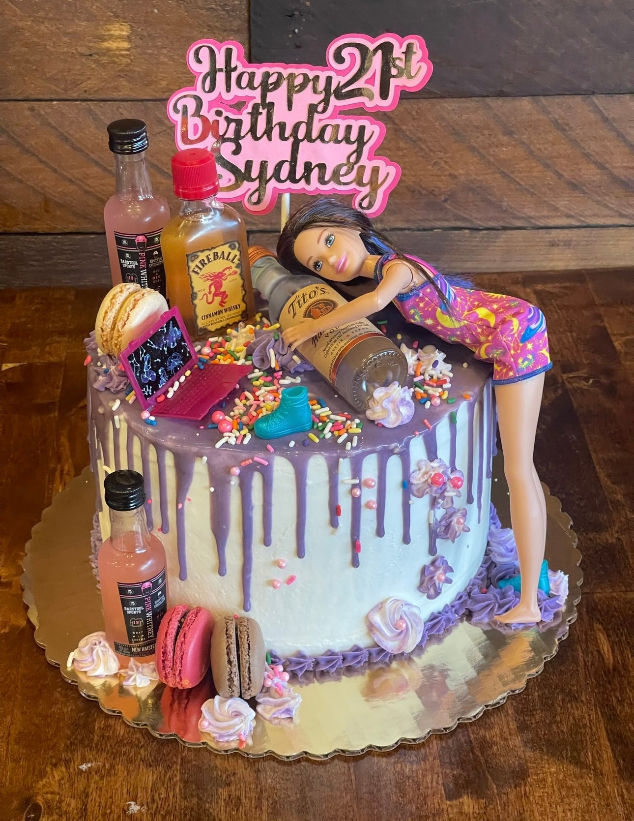 Barbie Drunk Cake