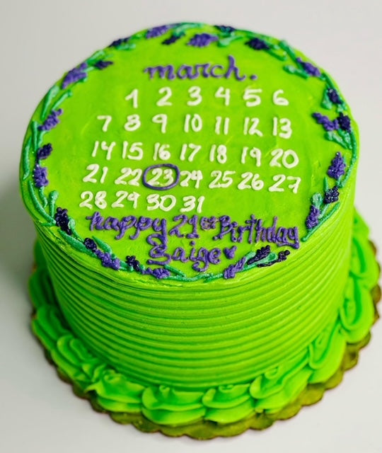 Calendar Birthday Cake