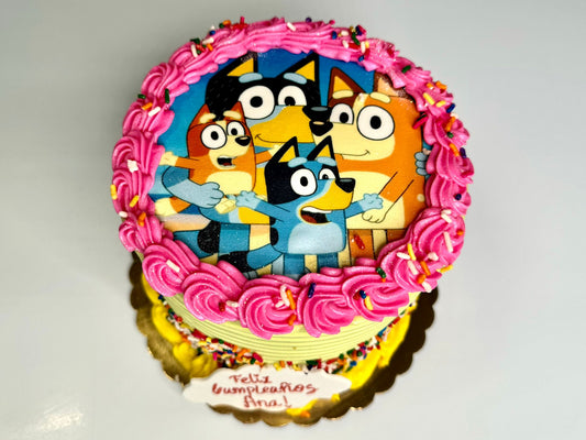 Bluey Family Birthday Cake