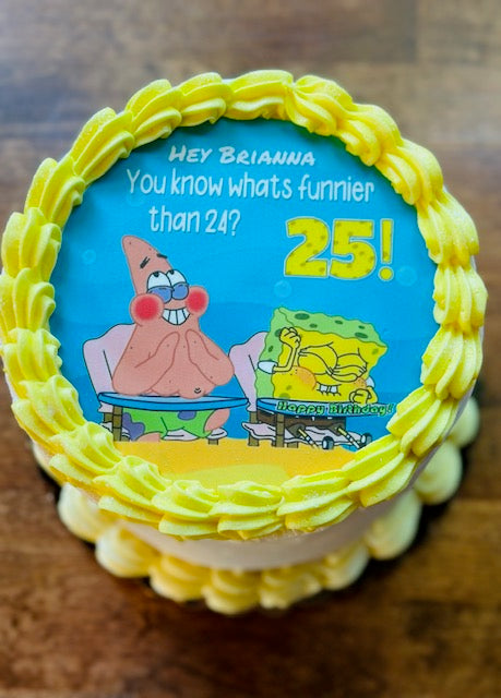 Funnier than 24 Cake (SpongeBob cake)