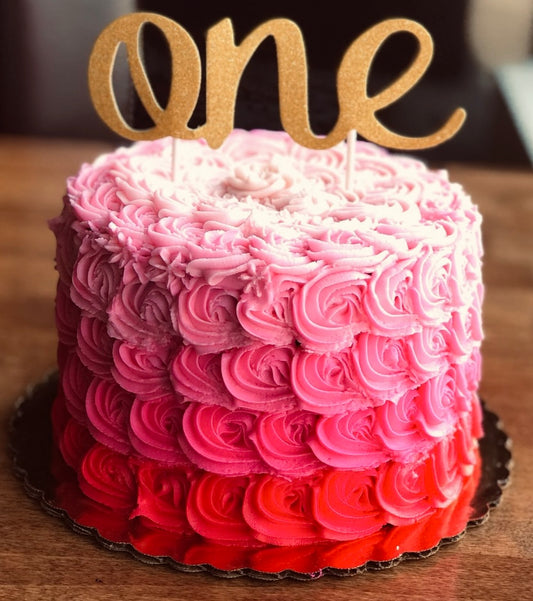 One Smash Cake (buttercream roses)