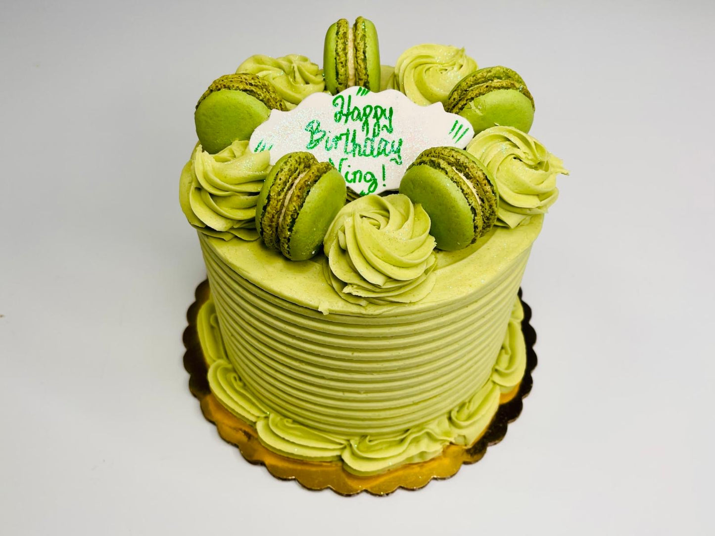 Green Macaron Cake